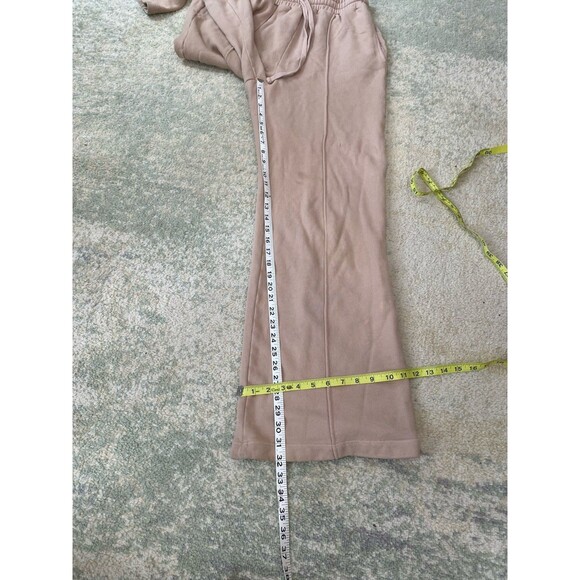 Daily Drills 100% Cotton Size XS/S Womens Wide Leg Tan High Waisted Sweatpants - Picture 10 of 11